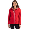 Clique Women's Red Telemark Eco Stretch Softshell Full Zip Hooded Jacket