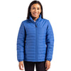 Clique Women's Royal Blue Elevation Eco Full Zip Puffer Jacket