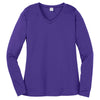Sport-Tek Women's Purple Long Sleeve PosiCharge Competitor V-Neck Tee