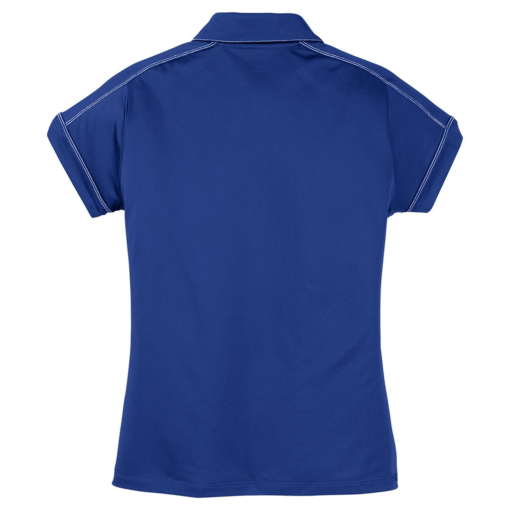 Sport-Tek Women's True Royal Contrast Stitch Micropique Sport-Wick Polo