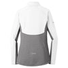 Sport-Tek Women's White/Charcoal Grey Heather Sport-Wick Stretch Contrast 1/2-Zip Pullover