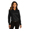 Port Authority Women's Deep Black Long Sleeve SuperPro React