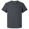 Jaanuu Men's Carbon Grey Platt 3-Pocket Scrub V-Neck Top