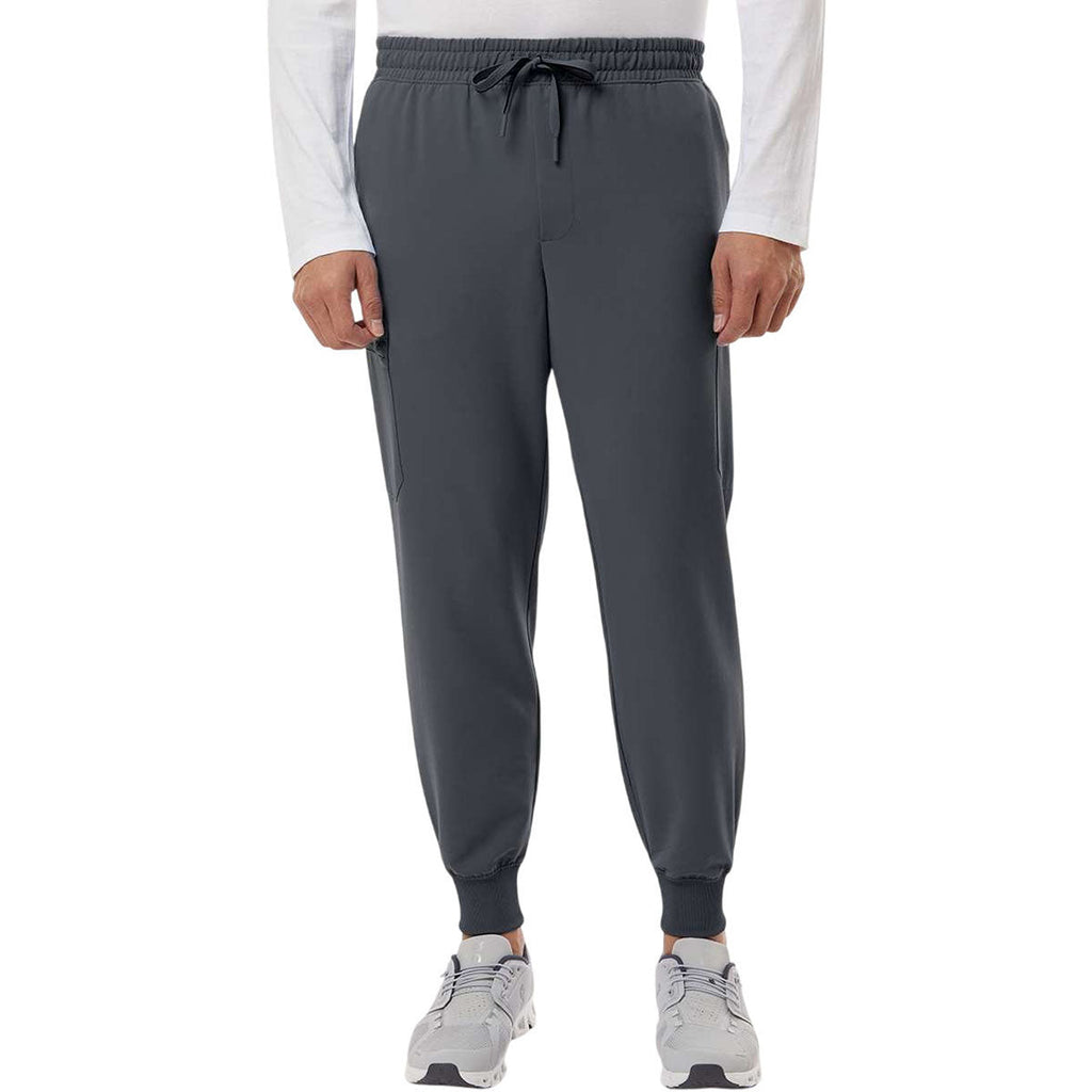 Jaanuu Men's Carbon Grey Osmo 8-Pocket Scrub Jogger