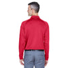 Harriton Men's Red Tactical Long-Sleeve Performance Polo