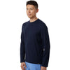 Jaanuu Men's Midnight Navy RegenX Cotton Underscrub Long Sleeve T-Shirt