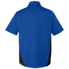 Harriton Men's True Royal/Black Flash Colorblock Short Sleeve Shirt