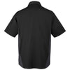 Harriton Men's Black/Dark Charcoal Tall Flash Colorblock Short Sleeve Shirt