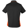 Harriton Women's Black/Team Orange Flash Colorblock Short Sleeve Shirt