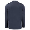 Cutter & Buck Men's Navy Blue Coastline Epic Comfort Recycled Long Sleeve Polo