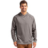 Cutter & Buck Men's Black Heather Adapt Knit Recycled Heathered Hooded Pullover