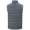 Cutter & Buck Men's Elemental Grey Evoke Hybrid Eco Softshell Recycled Full Zip Vest