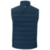 Cutter & Buck Men's Navy Blue Evoke Hybrid Eco Softshell Recycled Full Zip Vest