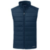Cutter & Buck Men's Navy Blue Evoke Hybrid Eco Softshell Recycled Full Zip Vest