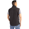 Cutter & Buck Men's Black Charter Eco Recycled Full-Zip Vest