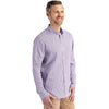 Cutter & Buck Men's College Purple/White Skyline Epic Confidence Recycled Gingham Long Sleeve Dress Shirt