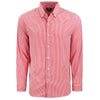 Cutter & Buck Men's Red/White Skyline Epic Confidence Recycled Gingham Long Sleeve Dress Shirt