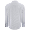 Cutter & Buck Men's Elemental Grey/White Skyline Epic Confidence Recycled Pinstripe Long Sleeve Dress Shirt