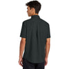 Mercer+Mettle Men's Deep Black Triangle Print Short Sleeve UV Capital Tech Shirt