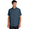 Mercer+Mettle Men's Night Navy Dash Print Short Sleeve UV Capital Tech Shirt
