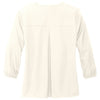 Mercer+Mettle Women's Ivory Chiffon Stretch Crepe 3/4 Sleeve Blouse
