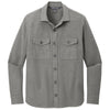 Mercer+Mettle Men's Light Anchor Grey Heather Long Sleeve Twill Overshirt