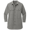 Mercer+Mettle Women's Light Anchor Grey Heather Long Sleeve Twill Overshirt