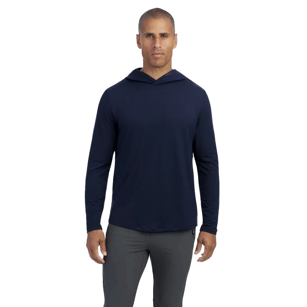 UNRL Men's Midnight Navy Ultra Hooded Long Sleeve