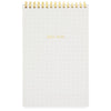Sugar Paper White + Black Pindot Top Spiral Notebook