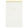 Sugar Paper White + Gold Scatter Dot Top Spiral Notebook