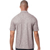 North End Men's Burgundy Heather Eclipse Jacquard Polo