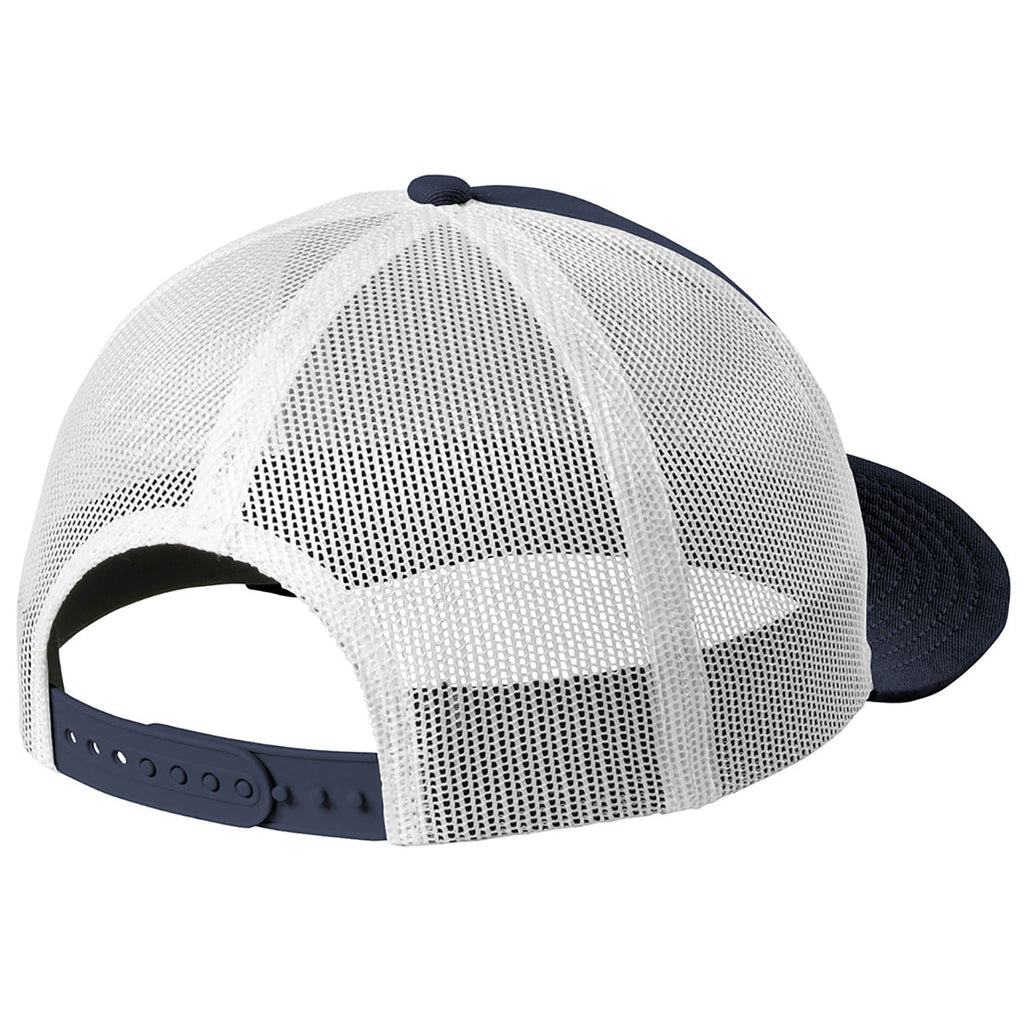 New Era Deep Navy/White Snapback Low Profile Trucker Cap
