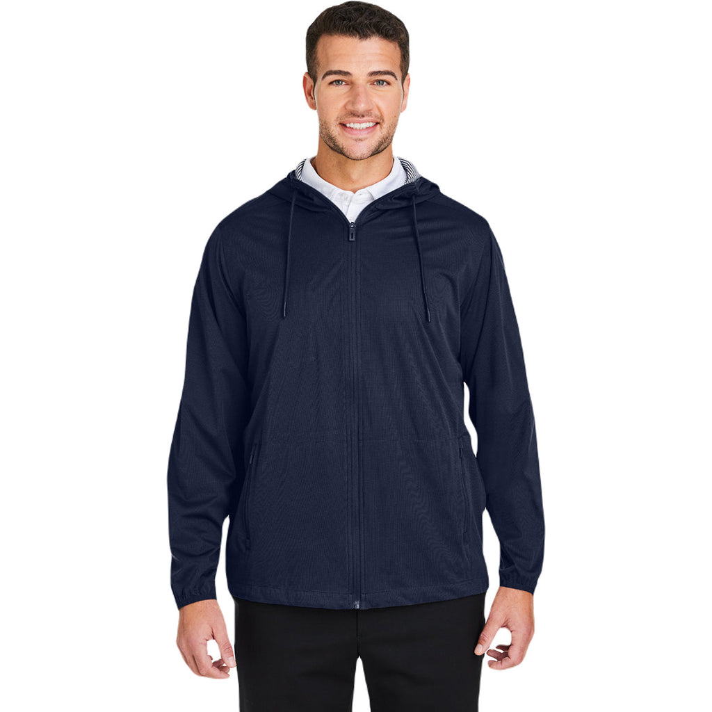 North End Men's Classic Navy Heather Network Lightweight Jacket