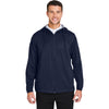 North End Men's Classic Navy Heather Network Lightweight Jacket