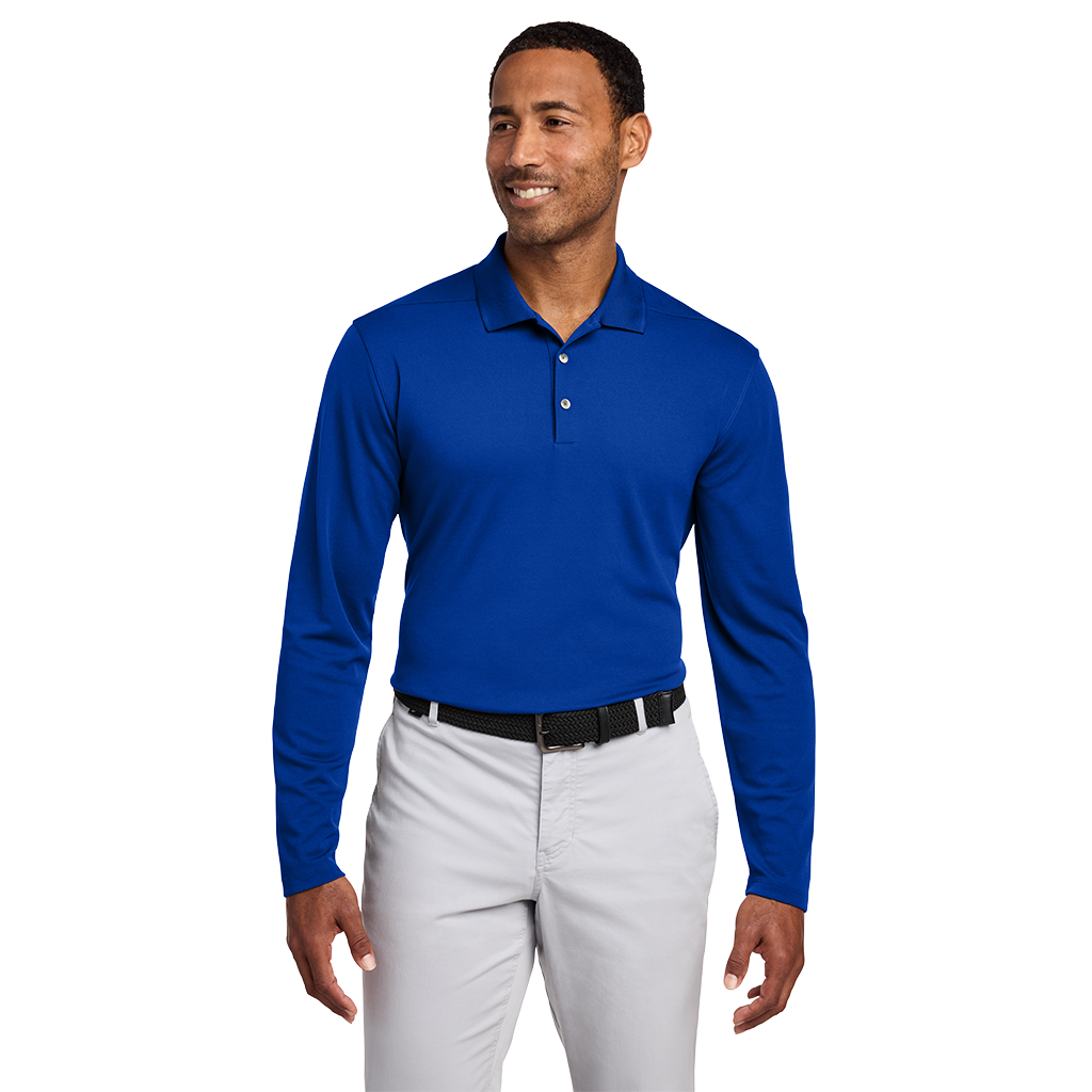 Nike Game Royal Dri-FIT Micro Pique 2.0 Long Sleeve Polo
