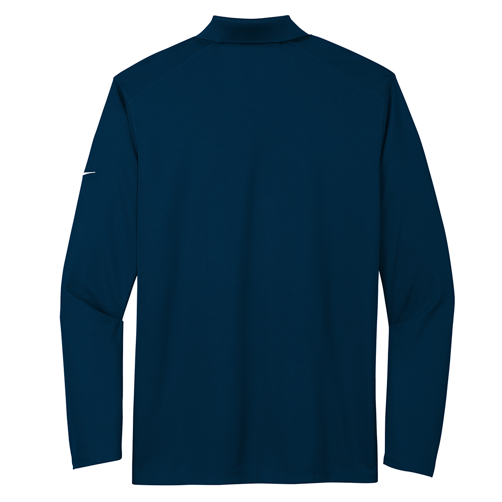 Nike Navy Dri-FIT Micro Pique 2.0 Long Sleeve Polo