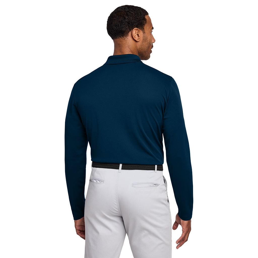 Nike Navy Dri-FIT Micro Pique 2.0 Long Sleeve Polo
