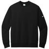 Nike Men's Black Club Fleece Sleeve Swoosh Crew