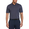 Original Penguin Men's Black Iris/Blue Heather Oxford Polo