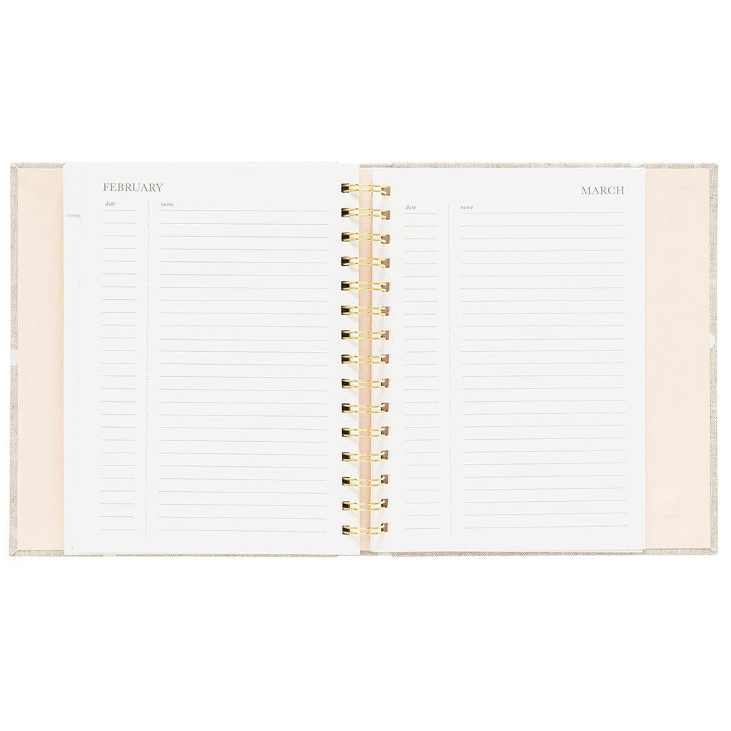 Sugar Paper Flax and White Dot Address Book
