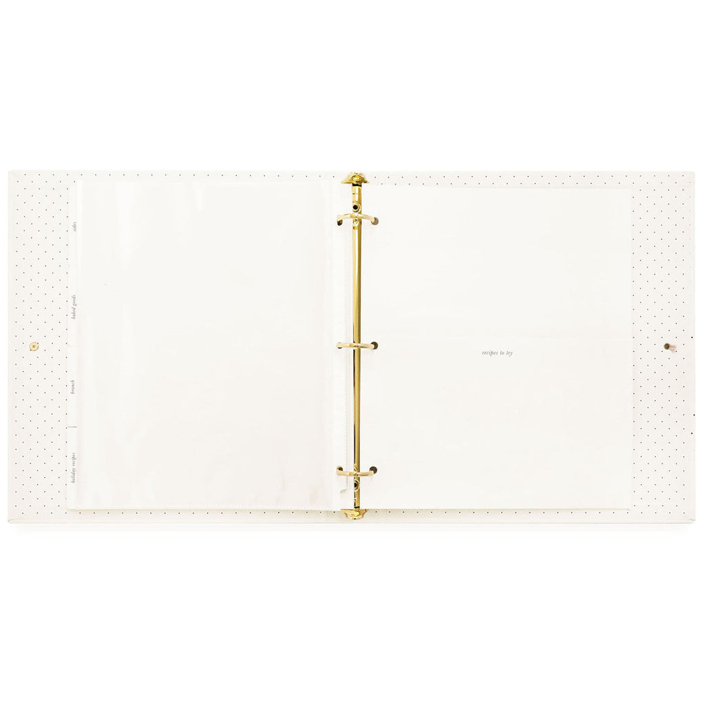 Sugar Paper Black Stripe Recipe Binder