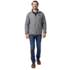 Ororo Men's Grey Heated Full-Zip Fleece Jacket