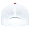 Pacific Headwear Red/White/RedContrast Stitch Trucker Pacflex Snapback Cap