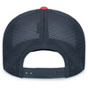 Pacific Headwear White/Navy/RedContrast Stitch Trucker Pacflex Snapback Cap