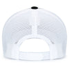 Pacific Headwear Heather Grey/White/BlackContrast Stitch Trucker Pacflex Snapback Cap