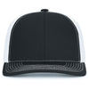 Pacific Headwear Black/White/BlackContrast Stitch Trucker Pacflex Snapback Cap