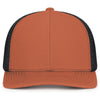 Pacific Headwear Rust/Light Charcoal/RustContrast Stitch Trucker Pacflex Snapback Cap
