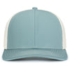 Pacific Headwear Smoke Blue/Beige/Smoke BlueContrast Stitch Trucker Pacflex Snapback Cap
