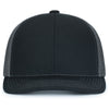Pacific Headwear Black/Graphite/BlackContrast Stitch Trucker Pacflex Snapback Cap