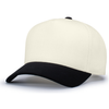 Pacific Headwear Vintage White/Black Heritage 5-Panel Snapback Cap